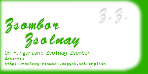 zsombor zsolnay business card